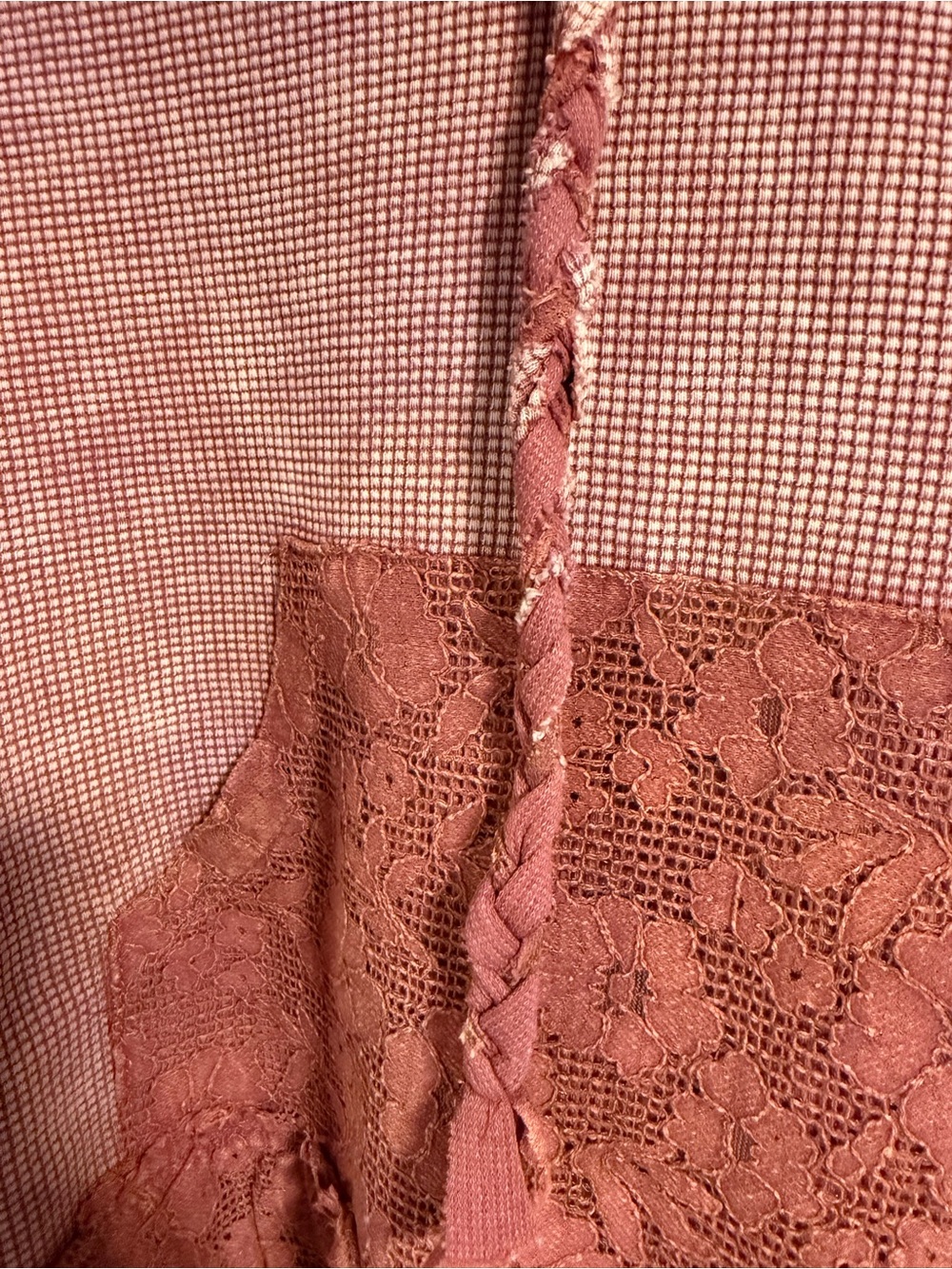 💕POL Pink Lace-Trim Hooded Pullover Top - Picture 10 of 10